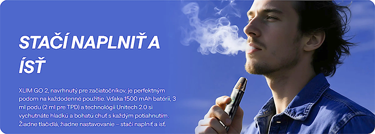 XLIM GO 2, navrhnutý pre začiatočníkov, je perfektným podom na každodenné použitie